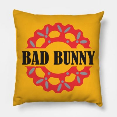 Bad Bunny Throw Pillow Official Bad Bunny Merch