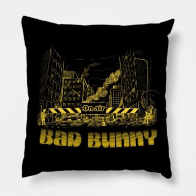 Bad Bunny Throw Pillow Official Bad Bunny Merch