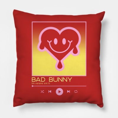 Bad Bunny Un Verano Sin Ti Throw Pillow Official Bad Bunny Merch