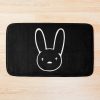 Bad Bunny Oasis Logo (White On Black) Bath Mat Official Bad Bunny Merch