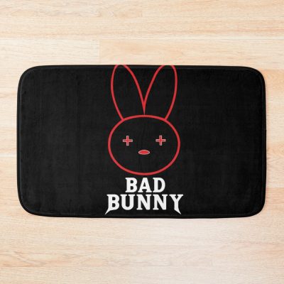 Bad Bunny Black & White Bath Mat Official Bad Bunny Merch