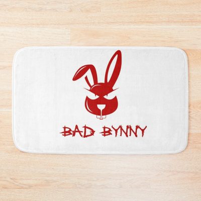 Red Bad Bunny Bath Mat Official Bad Bunny Merch