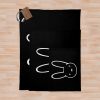 Bad Bunny Oasis Logo (White On Black) Throw Blanket Official Bad Bunny Merch