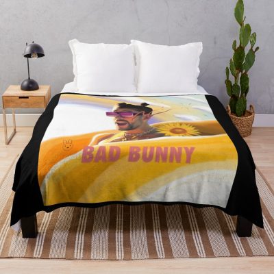 Bad Bunny Throw Blanket Official Bad Bunny Merch