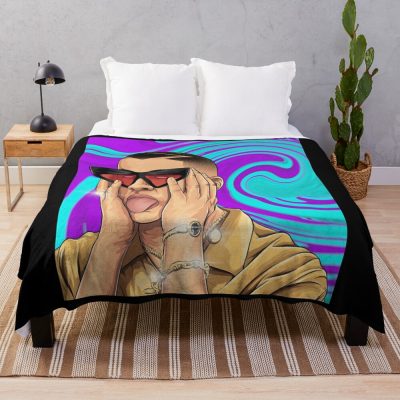 Bad Bunny Throw Blanket Official Bad Bunny Merch