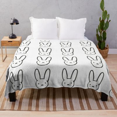 Bad Bunny Throw Blanket Official Bad Bunny Merch