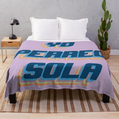 Yo Perreo Sola Yhlqmdlg Throw Blanket Official Bad Bunny Merch