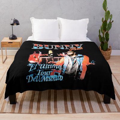 Bad Bunny Throw Blanket Official Bad Bunny Merch