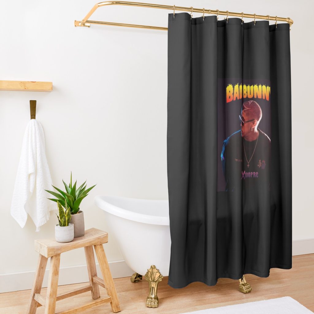 Bad Bunny Shower Curtain Official Bad Bunny Merch