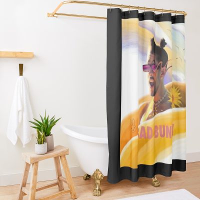 Bad Bunny Shower Curtain Official Bad Bunny Merch